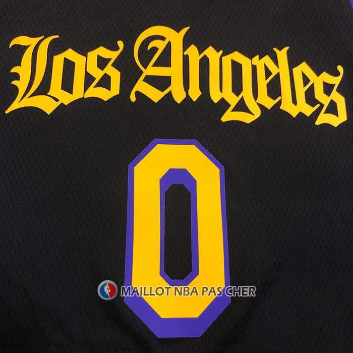 Maillot Los Angeles Lakers Kyle Kuzma NO 0 Ville 2019-20 Noir